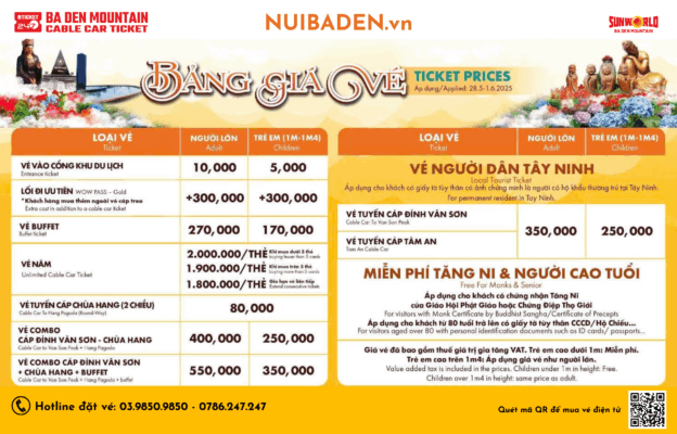 Vé Cáp Treo Núi Bà Đen Khuyến Mãi Giá Rẻ