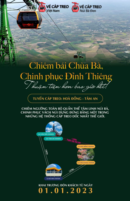 Bảng Giá Vé Cáp Treo Núi Bà Đen Mới Nhất