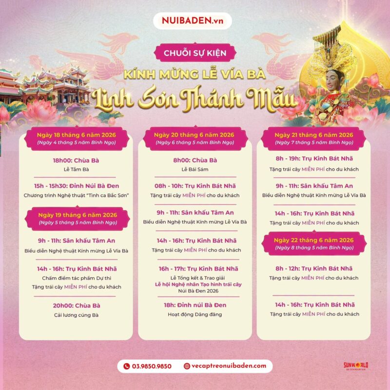 Lễ Vía Bà Linh Sơn Thánh Mẫu Núi Bà Đen