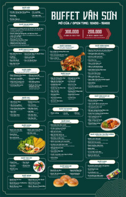 Menu Buffet Núi Bà Đen, Buffet Vân Sơn