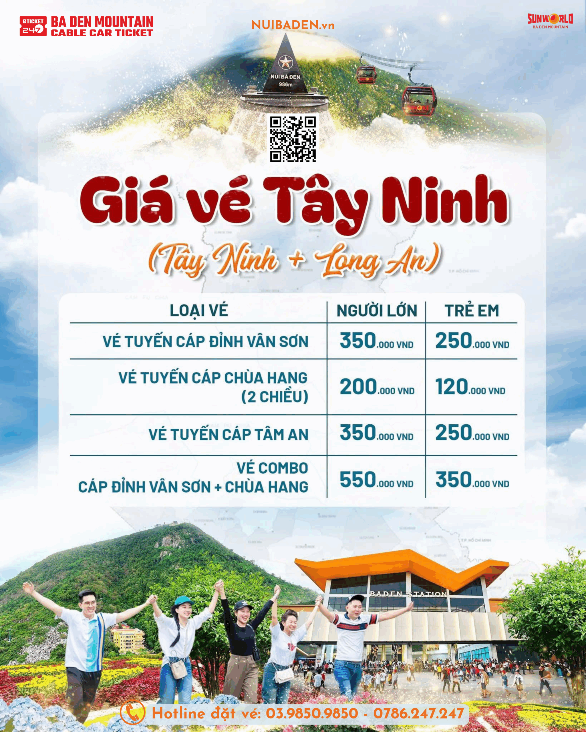 Bảng Giá Vé Cáp Treo Núi Bà Đen dành cho người Tây Ninh mới